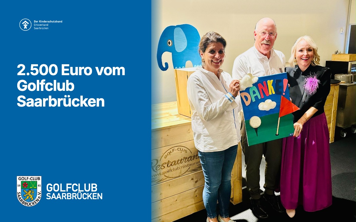 2.500 Euro vom Golfclub Saarbrücken